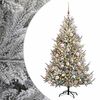 vidaXL Umel&yacute; vianočn&yacute; stromček s vianočn&yacute;mi guľami 210 cm 300 LED