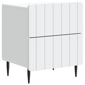 vidaXL Nočn&yacute; stol&iacute;k Biela 43 x 34,5 x 49,5 cm Kompozitn&eacute; drevo