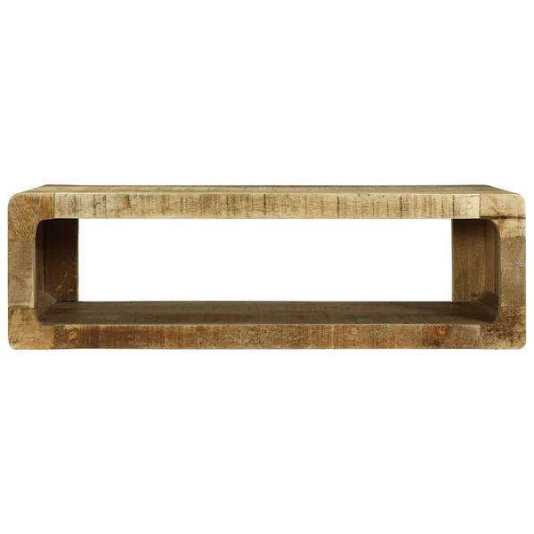 vidaXL TV Stolík s poličkou s úložiskom Hnedá Mangový masív