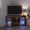 vidaXL Rohov&yacute; LED TV kabinet N&aacute;stenn&yacute; Dymov&aacute; dub 100 x 40 x 50 cm
