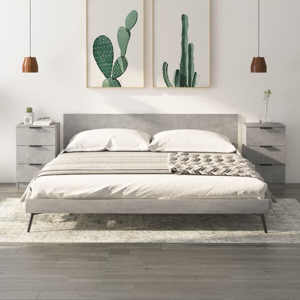 vidaXL Nočné stolíky 2 ks betónovo sivé 40x36x65 cm