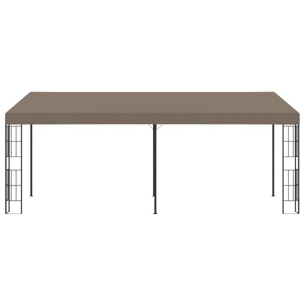 vidaXL Nástenný altánok 6x3 m sivohnedý látkový