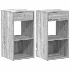 vidaXL Nočn&eacute; skrinky so z&aacute;suvkou 2 ks siv&eacute; sonoma 35x34x66,5 cm