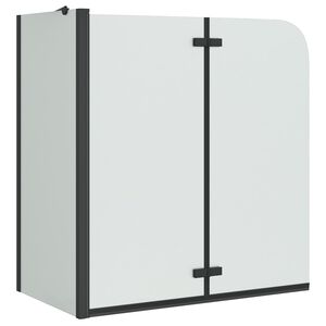 vidaXL Z&aacute;brana sprchy Čierna 120 x 68 x 130 cm ESG sklo a hlin&iacute;k