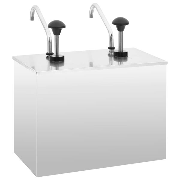 vidaXL Dávkovač na omáčku nehrdzavejúca oceľ 2 x 3,5 l