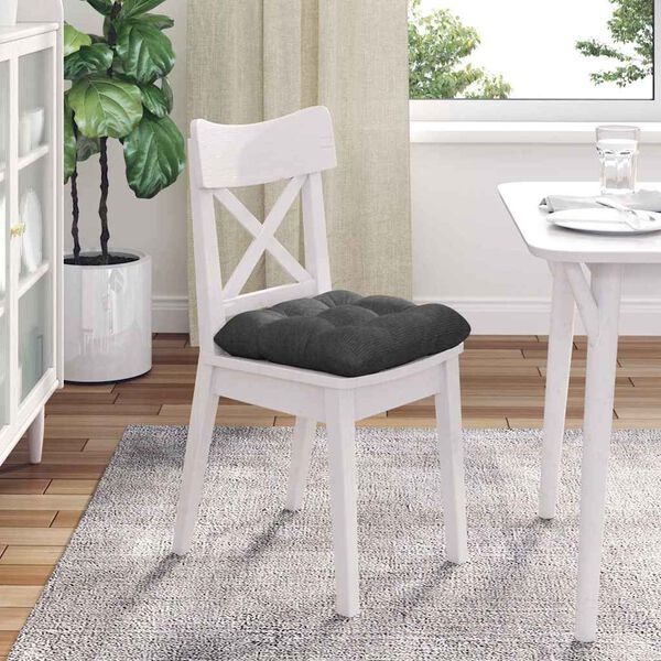 vidaXL Vankúše na sedenie 4 pcs Tmavo šedá 40 x 40 cm