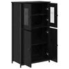 vidaXL Highboard Čierny dub 62 x 32 x 106,5 cm Kompozitn&eacute; drevo