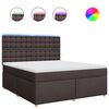 vidaXL Boxspring posteľ s matracom tmavohned&aacute; 180x200 cm l&aacute;tka