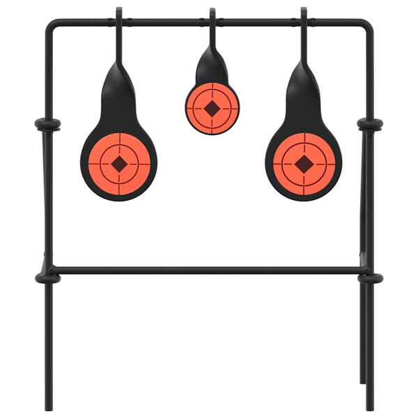 vidaXL Zresetovateľný terč Čierna 26 x 13 x 31 cm Oceľ