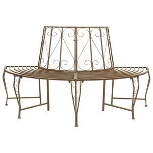 vidaXL Stromov&aacute; lavička 4 -miestne 160 x 80 x 89 cm steel Antik hned&aacute;