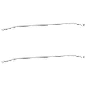 vidaXL Nosn&iacute;k plachty na pr&iacute;vesy 2 ks Strieborn&aacute; 102-155 cm Hlin&iacute;k