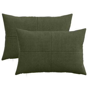 vidaXL Poťah na podložku 2 pcs ALMELO Zelen&aacute; 30 x 50 cm man&scaron;estr
