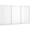 vidaXL Magnetick&aacute; biela tabuľa skladacia 120x80x1,7 cm hlin&iacute;k