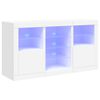 vidaXL Komoda s LED svetlami biela 123x37x67 cm