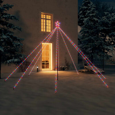 vidaXL Svetlá na vianočný stromček interiér exteriér 576LED farebné 3,6m