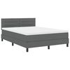 vidaXL Posteľ boxspring s matracom Tmavo &scaron;ed&aacute; 140 x 190 cm l&aacute;tka