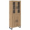 vidaXL Highboard 2 pcs Remeseln&yacute; dub 69,5 x 34 x 180 cm