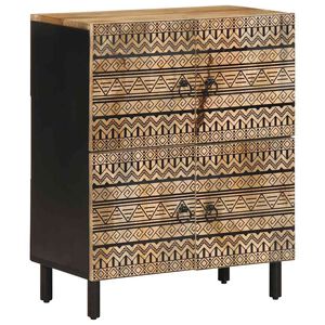 vidaXL Komoda 60x33,5x75 cm, surov&yacute; mangov&yacute; mas&iacute;v