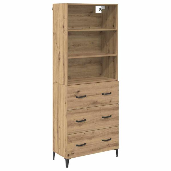 vidaXL Highboard Remeseln&yacute; dub 69,5 x 34 x 180 cm Kompozitn&eacute; drevo