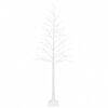 vidaXL Vianočn&yacute; stromček &ndash; breza Biela 25 x 25 x 240 cm Plast 493 LED