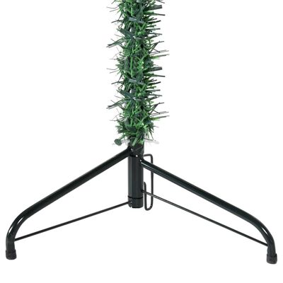 vidaXL Umelý vianočný polovičný stromček s podstavcom zelený 150 cm