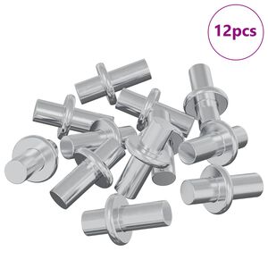 vidaXL Policov&aacute; klin 12 pcs Strieborn&aacute; 8,6 x 8,6 x 14,6 mm Oceľ