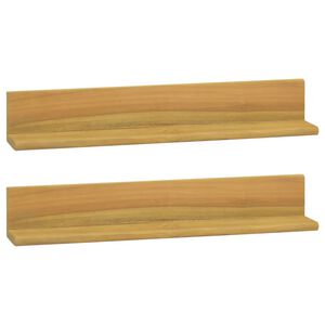 vidaXL N&aacute;stenn&eacute; police 2 ks 60x10x10 cm mas&iacute;vne teakov&eacute; drevo