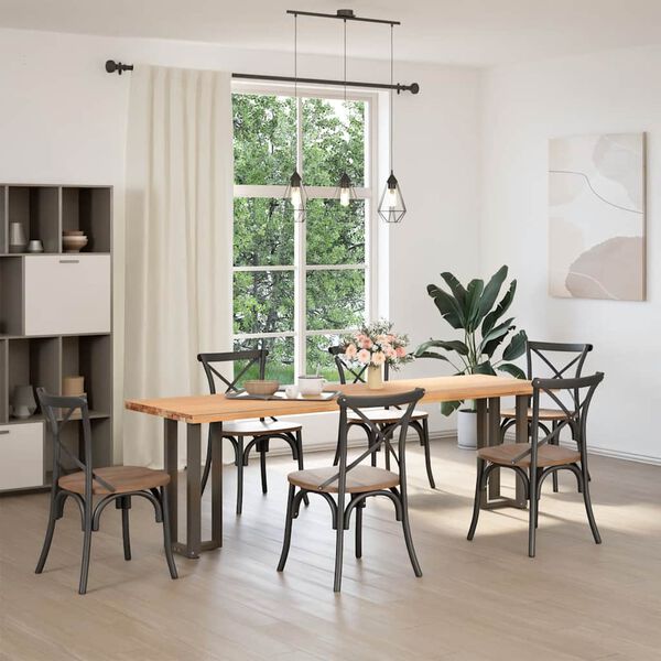 vidaXL Nohy konzolov&eacute;ho stola v tvare T, 2 ks, čierne, 38x25x(72-73) cm, oceľ