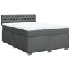 vidaXL Boxspring posteľ s matracom tmavosiv&aacute; 140x190 cm l&aacute;tka