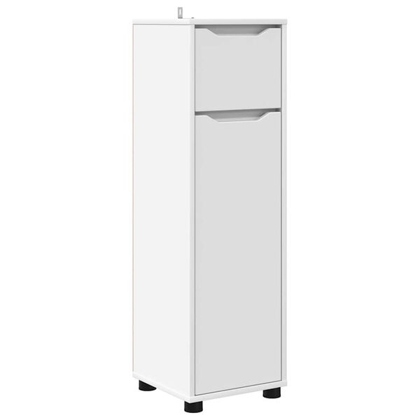 vidaXL K&uacute;peľňov&aacute; skriňa Biela 30,5 x 30 x 101 cm Kompozitn&eacute; drevo