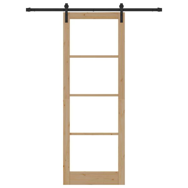 vidaXL Posuvn&eacute; dvere ORKDAL Pr&iacute;rodn&aacute; a čierna 83 x 232 cm