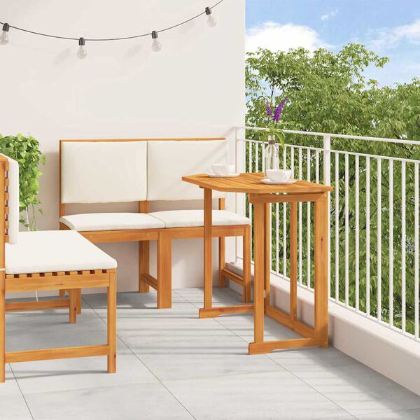 vidaXL Záhradný bistro set 3 pcs Hnedá Pevné akáciové drevo
