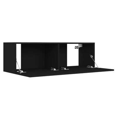 vidaXL TV skrinka, čierna 100x30x30 cm, kompozitné drevo