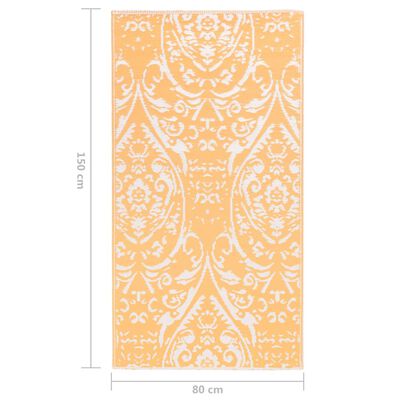 vidaXL Vonkajší koberec oranžovo-biely 80x150 cm PP