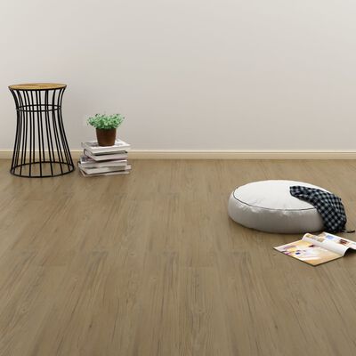 vidaXL Samolepiace podlahové dosky 4,46 m², 3 mm, PVC, prírodná hnedá