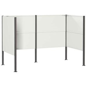 vidaXL Z&aacute;brana na kontajner na odpad 167 x 85 x 113 cm Oceľ Biela