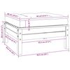 vidaXL 2-miestna záhradná pohovka a so sedákmi čierna borovicové drevo