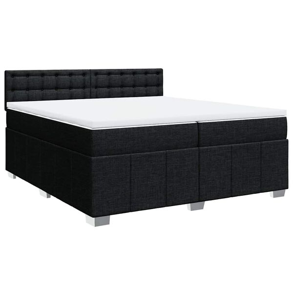vidaXL Boxspring posteľ s matracom čierna 200x200 cm l&aacute;tka