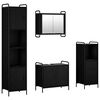 vidaXL Set kabinetov do k&uacute;peľne 4 ks Čierny dub 40 x 36 x 181 cm