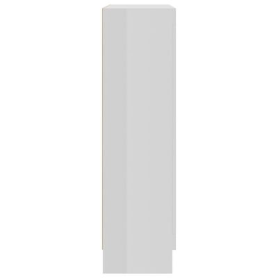 vidaXL Knižnica, lesklá biela 82,5x30,5x115 cm, kompozitné drevo
