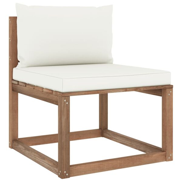 vidaXL 3-dielna paletov&aacute; s&uacute;prava s podložkami, impregnovan&aacute; borovica