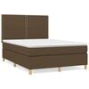 vidaXL Boxspring posteľ s matracom tmavohned&aacute; 140x190 cm l&aacute;tka