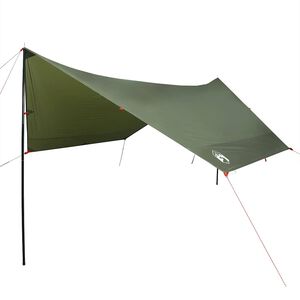 vidaXL Kempingov&aacute; plachta olivovo zelen&aacute; 462x306x211 cm vodotesn&aacute;