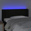 vidaXL Čelo postele s LED čierne 103x16x78/88 cm l&aacute;tka