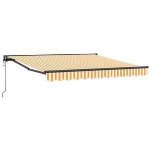 vidaXL R&aacute;m mark&iacute;zy Žlt&aacute; a biela 300 x 250 cm Polyester s PU povrchom
