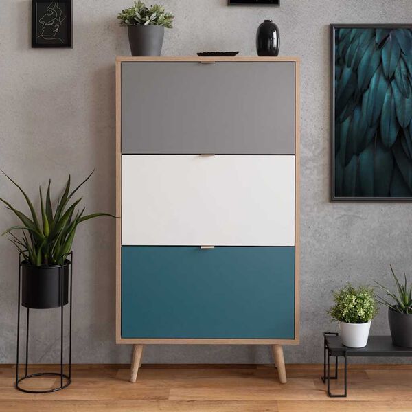 Finori Skrinka na top&aacute;nky C-uba 42, dub sonoma, trojfarebn&aacute;