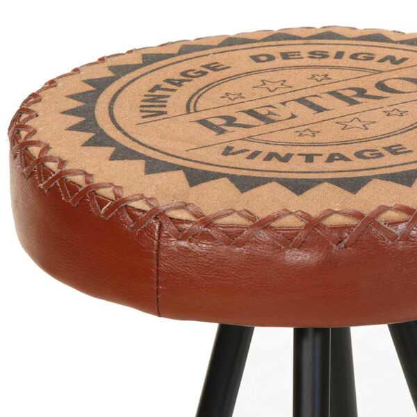 vidaXL Barové stoličky 4 ks, pravá koža