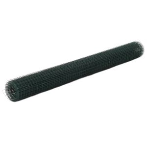 vidaXL Dr&ocirc;ten&eacute; pletivo, oceľ potiahnut&aacute; PVC 25x1,5 m, zelen&eacute;