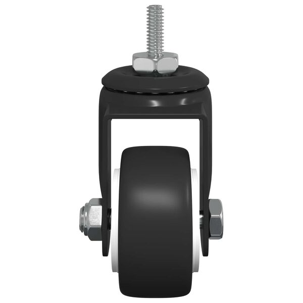 vidaXL Otočn&eacute; koliesko 2 pcs Čierna 40,4 x 40,4 x 19,7 mm