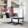 vidaXL Relaxačné kreslo s podnožkou vzor patchwork látkové
